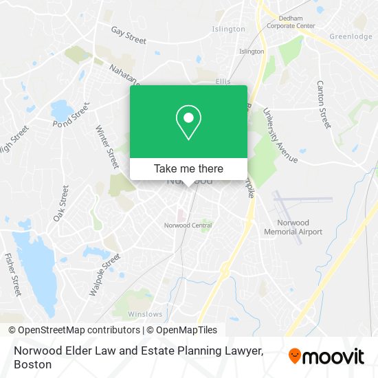 Norwood Elder Law and Estate Planning Lawyer map