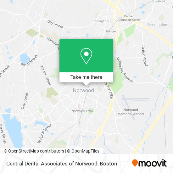 Mapa de Central Dental Associates of Norwood