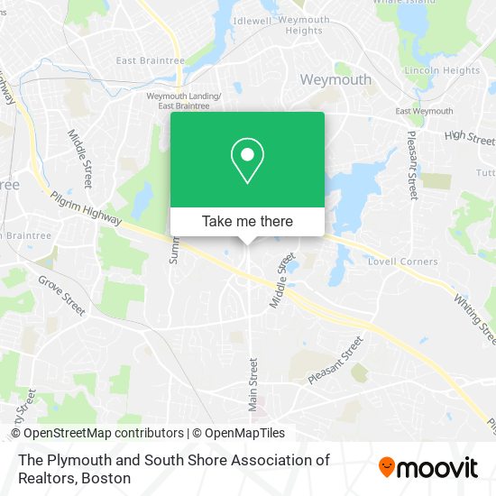 The Plymouth and South Shore Association of Realtors map