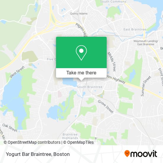 Yogurt Bar Braintree map