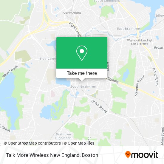 Mapa de Talk More Wireless New England