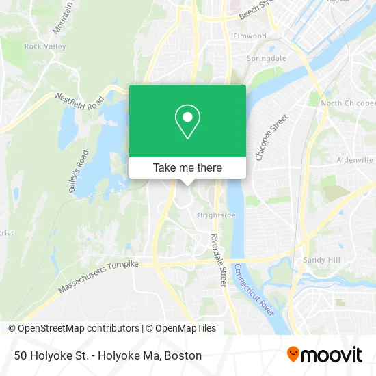 Mapa de 50 Holyoke St. - Holyoke Ma