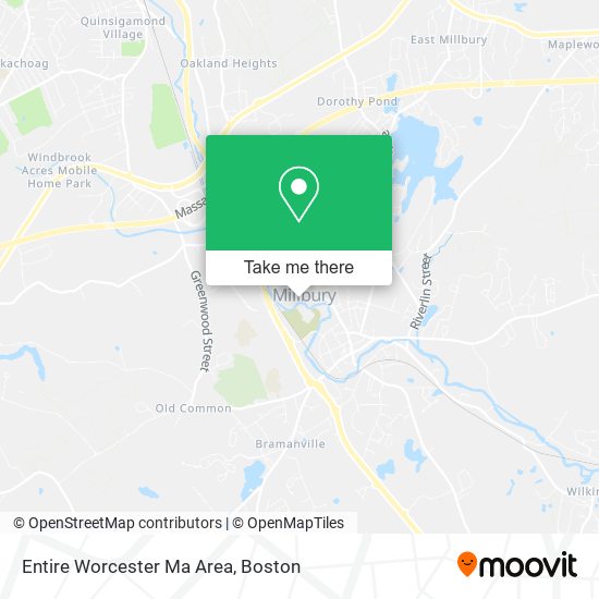 Entire Worcester Ma Area map
