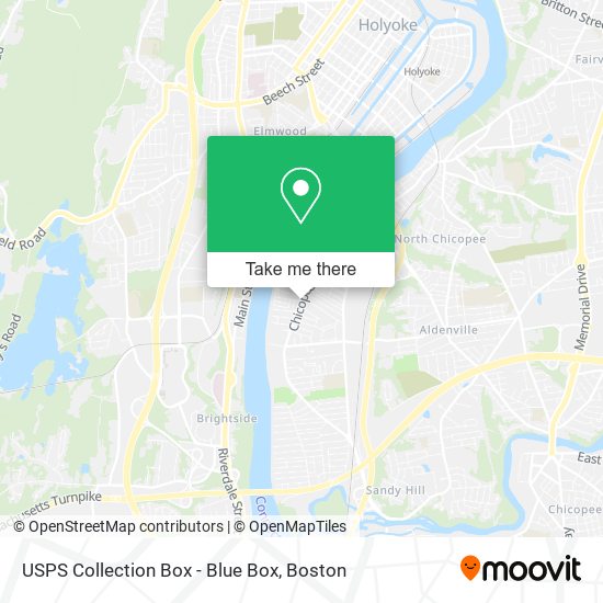 USPS Collection Box - Blue Box map