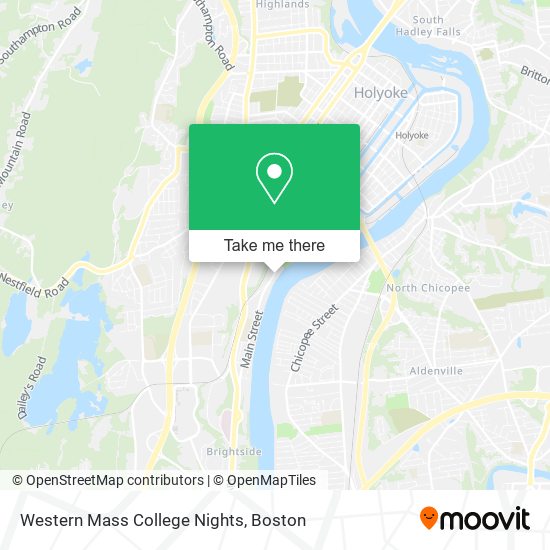 Western Mass College Nights map