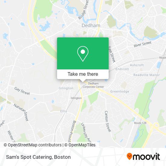 Sam's Spot Catering map