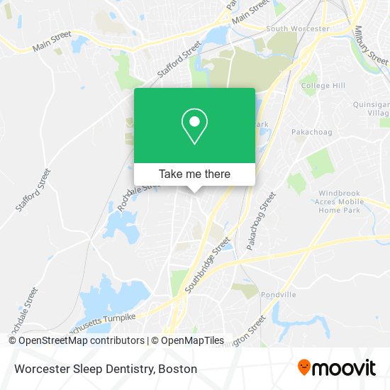 Worcester Sleep Dentistry map