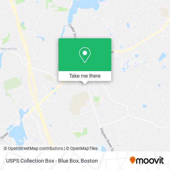 Mapa de USPS Collection Box - Blue Box