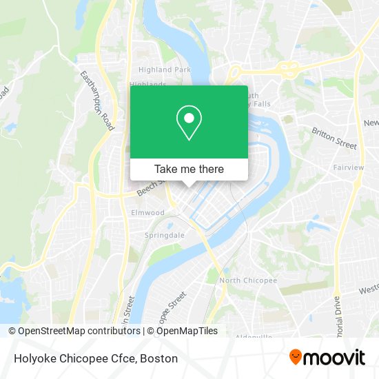 Mapa de Holyoke Chicopee Cfce
