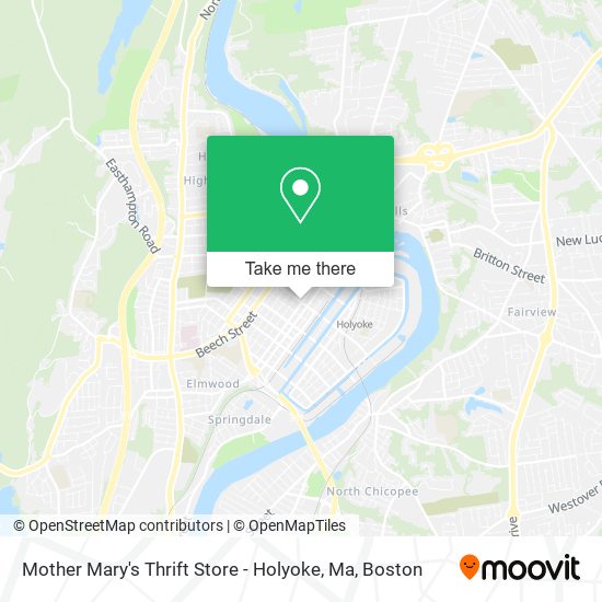 Mapa de Mother Mary's Thrift Store - Holyoke, Ma