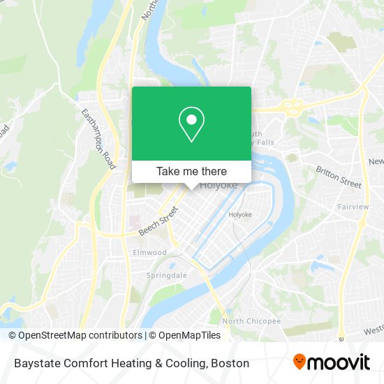 Baystate Comfort Heating & Cooling map