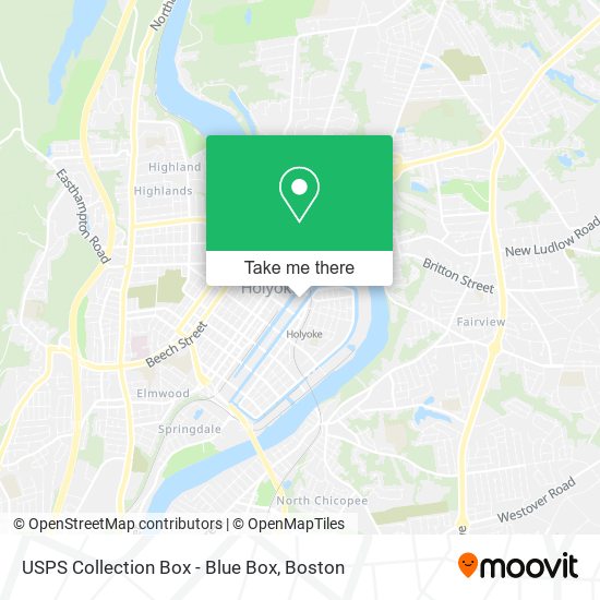 USPS Collection Box - Blue Box map