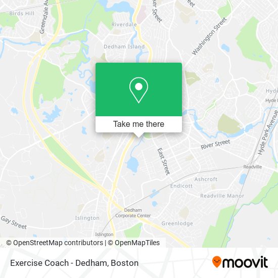 Exercise Coach - Dedham map