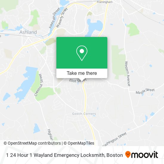 1 24 Hour 1 Wayland Emergency Locksmith map