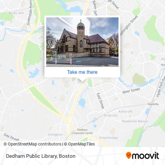 Dedham Public Library map