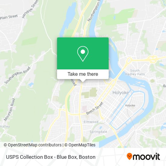 Mapa de USPS Collection Box - Blue Box