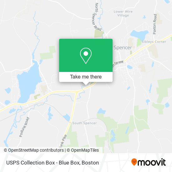 Mapa de USPS Collection Box - Blue Box