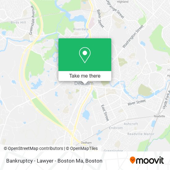 Mapa de Bankruptcy - Lawyer - Boston Ma