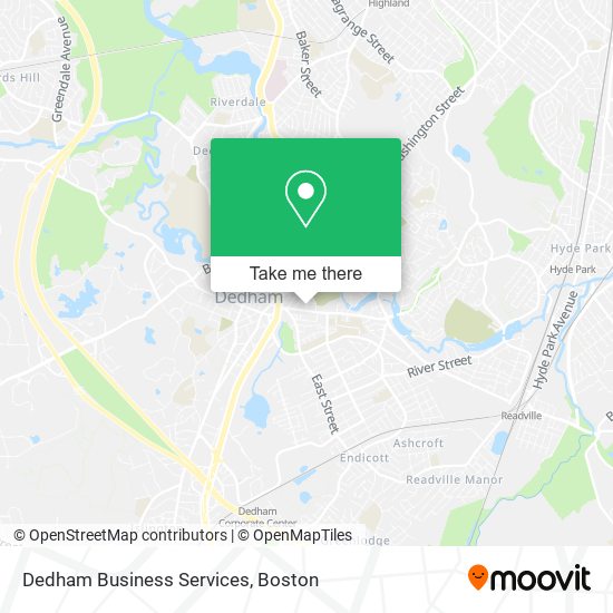 Dedham Business Services map