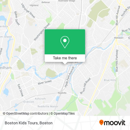 Boston Kids Tours map