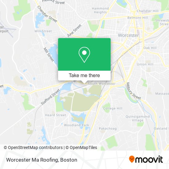 Mapa de Worcester Ma Roofing