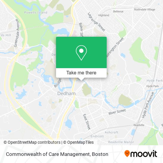 Commonwealth of Care Management map
