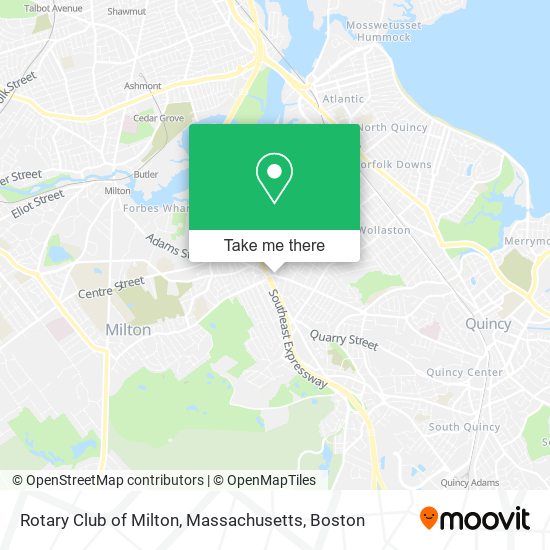 Rotary Club of Milton, Massachusetts map