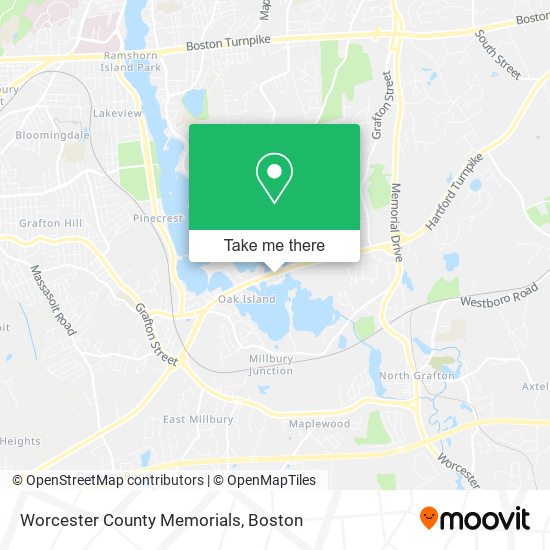 Worcester County Memorials map