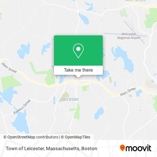 Town of Leicester, Massachusetts map