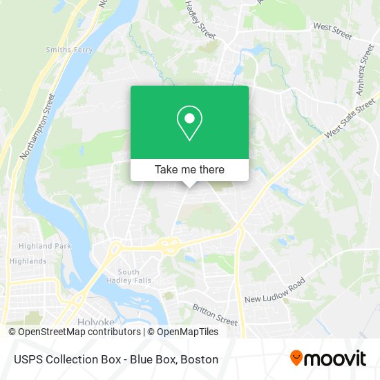 USPS Collection Box - Blue Box map