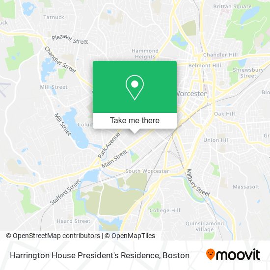 Harrington House President's Residence map