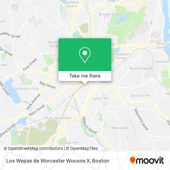 Los Wepas de Worcester Woosox X map