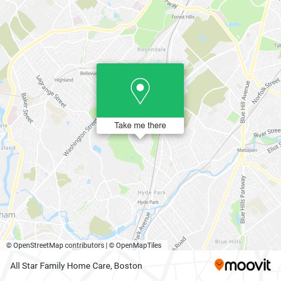 All Star Family Home Care map