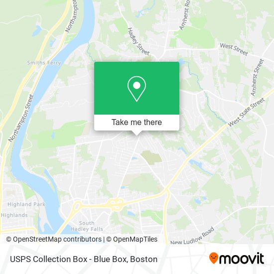 Mapa de USPS Collection Box - Blue Box