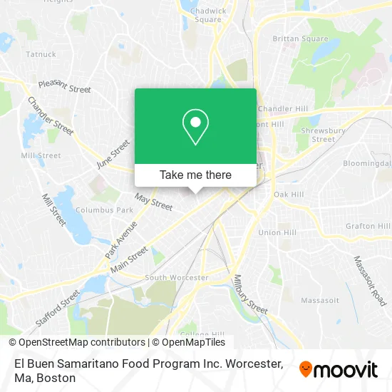 El Buen Samaritano Food Program Inc. Worcester, Ma map