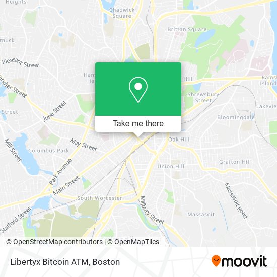 Mapa de Libertyx Bitcoin ATM