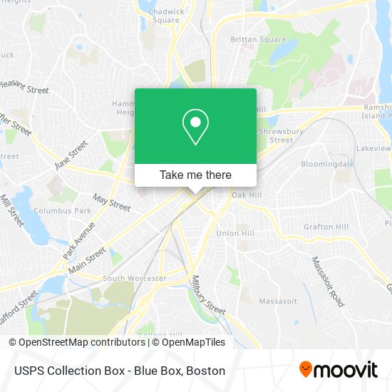 USPS Collection Box - Blue Box map