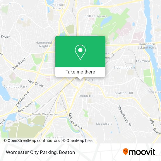 Mapa de Worcester City Parking