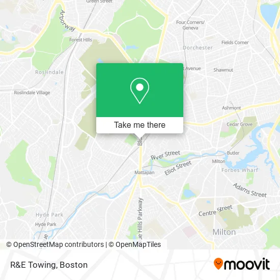 R&E Towing map