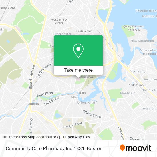 Mapa de Community Care Pharmacy Inc 1831