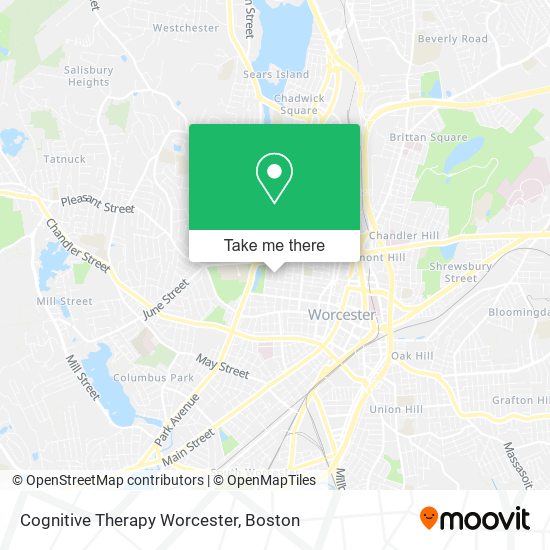 Cognitive Therapy Worcester map