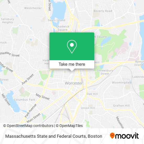 Mapa de Massachusetts State and Federal Courts