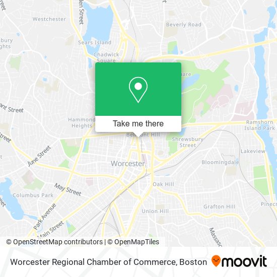 Mapa de Worcester Regional Chamber of Commerce