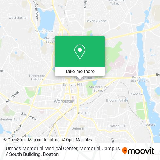 Mapa de Umass Memorial Medical Center, Memorial Campus / South Building