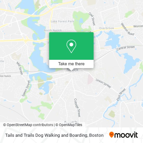 Mapa de Tails and Trails Dog Walking and Boarding