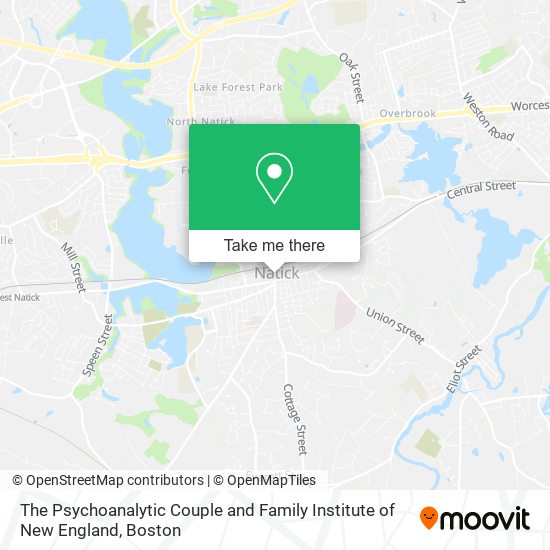 Mapa de The Psychoanalytic Couple and Family Institute of New England