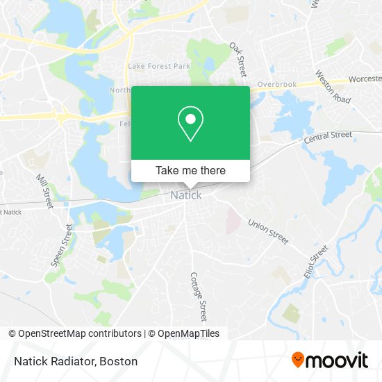 Natick Radiator map