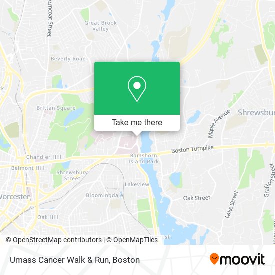 Mapa de Umass Cancer Walk & Run