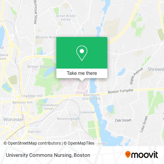 University Commons Nursing map