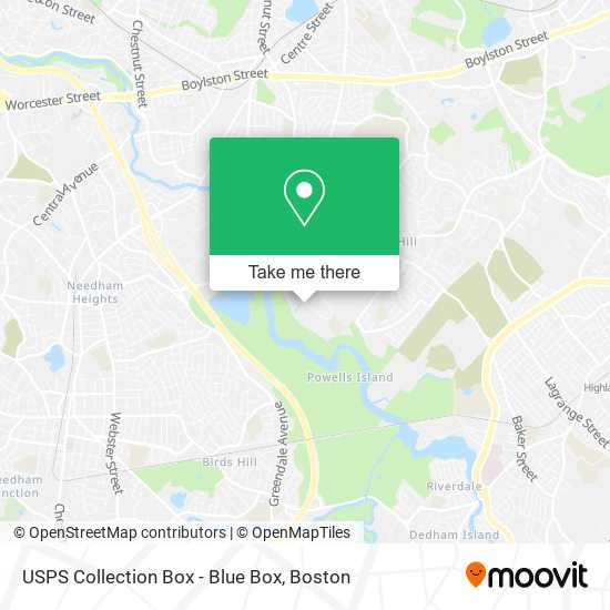 USPS Collection Box - Blue Box map